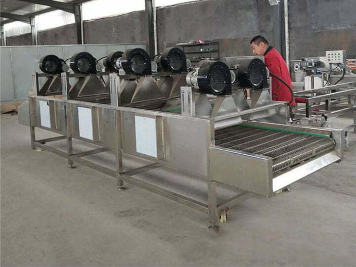 Air drying machine for drying potato chips and fries - Potato chips  production line