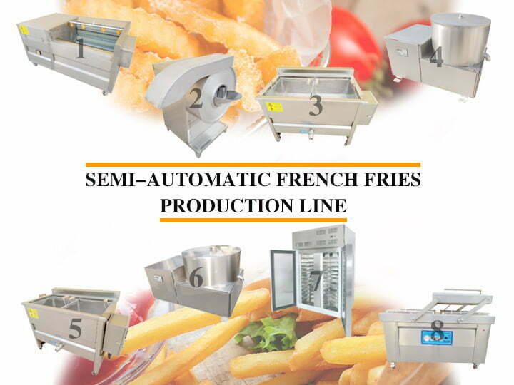 Frozen french fries production line