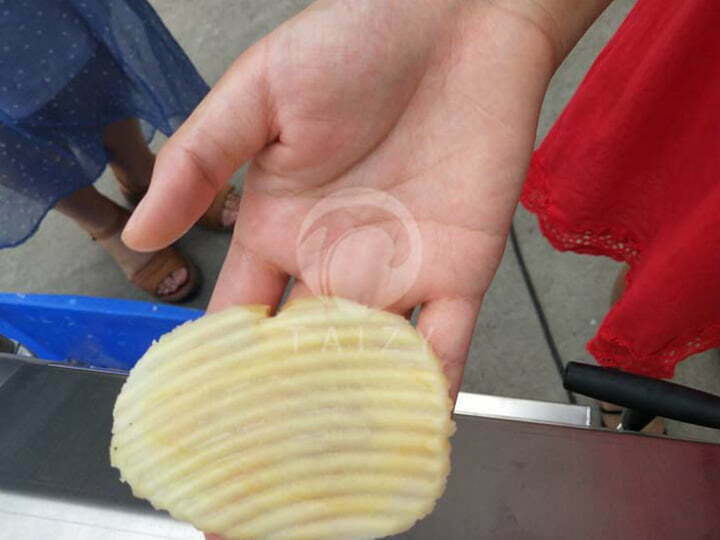 How to make potato slices of adjustable thickness 1-6mm? Wavy potato slicer