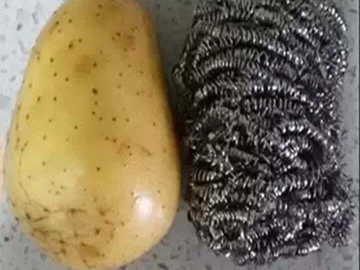 Steel wire balls to peel potato