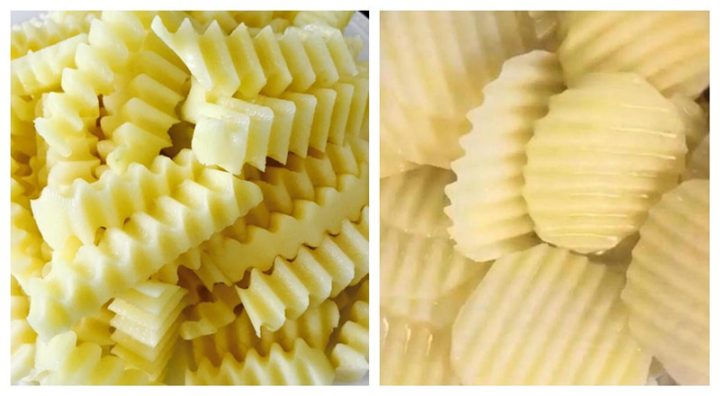 Semi auto Potato Curly Fry Cutter/Wavy Potato Chip Slicer Machine